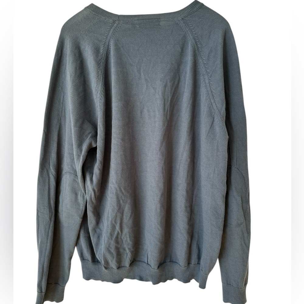 Vince Mens Raglan Sleeve Sweater Blue Crew Neck Cotton Lightweight - Picture 9 of 15